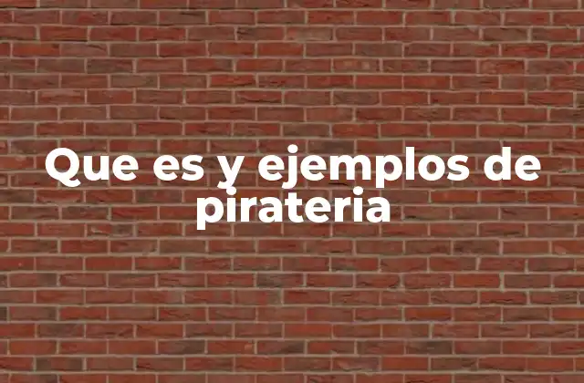 Que es y Ejemplos de Pirateria