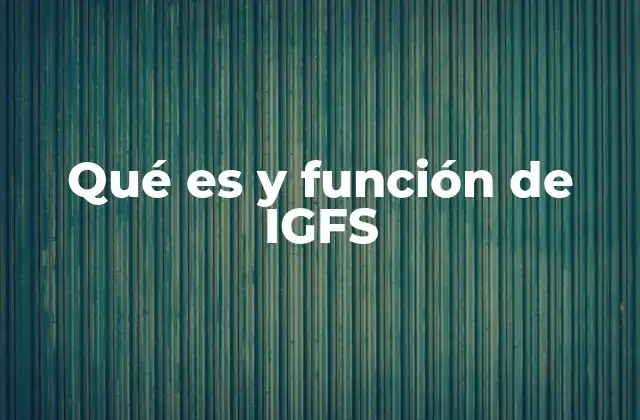 Qué es y Función de Igfs