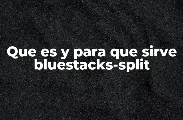 Que es y para que Sirve Bluestacks-split