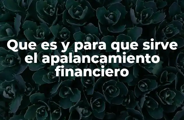 Que es y para que Sirve el Apalancamiento Financiero