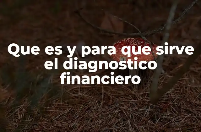Que es y para que Sirve el Diagnostico Financiero