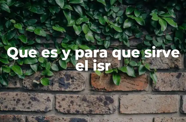 Que es y para que Sirve el Isr