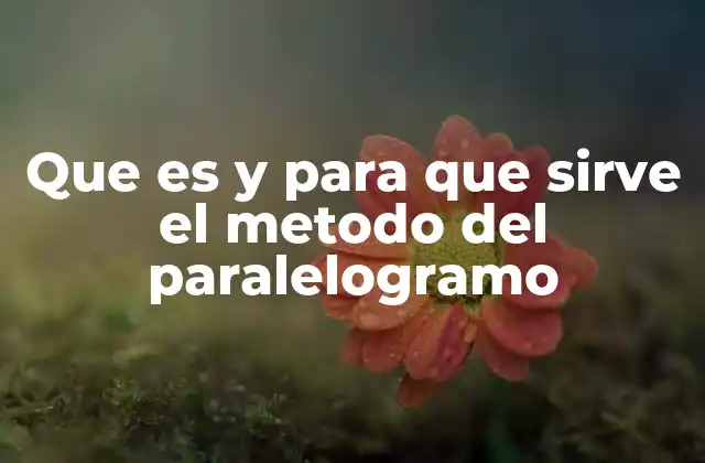 Que es y para que Sirve el Metodo Del Paralelogramo