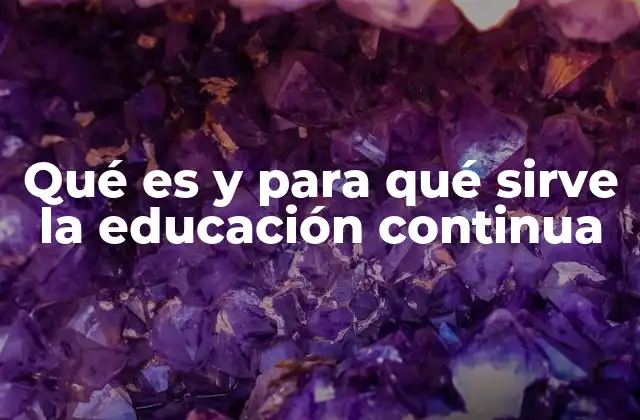 Qué es y para Qué Sirve la Educación Continua
