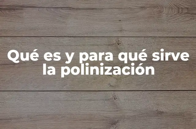Qué es y para Qué Sirve la Polinización
