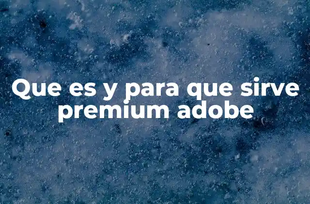 Que es y para que Sirve Premium Adobe
