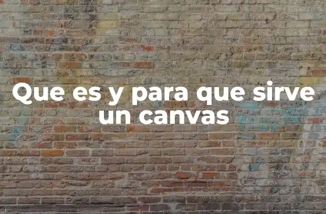 Que es y para que Sirve un Canvas