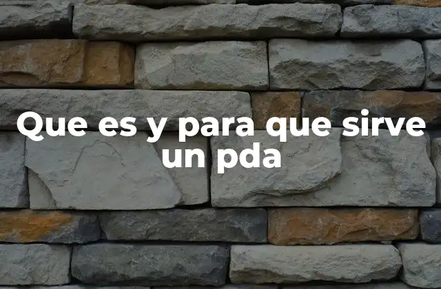 Que es y para que Sirve un Pda