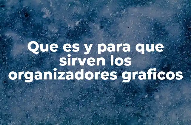 Que es y para que Sirven los Organizadores Graficos