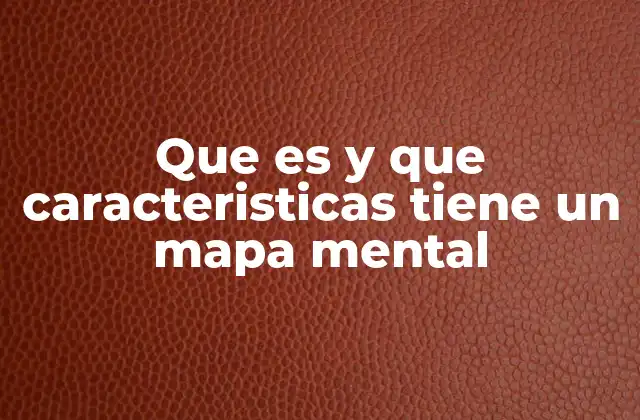 Que es y que Caracteristicas Tiene un Mapa Mental