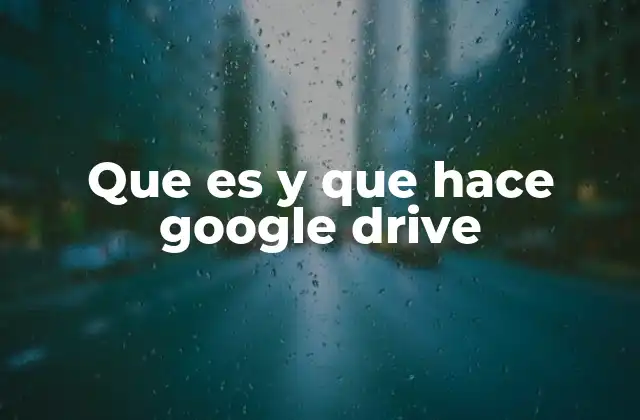 Que es y que Hace Google Drive
