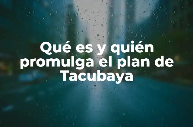 Qué es y Quién Promulga el Plan de Tacubaya