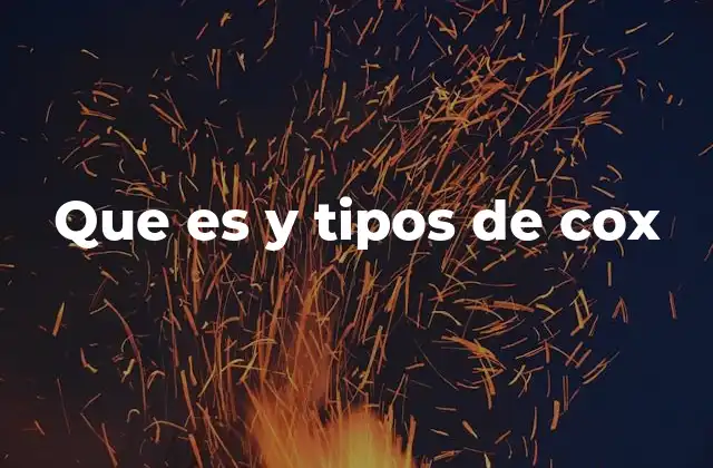 Que es y Tipos de Cox 2 La importancia del cox en el desarrollo físico