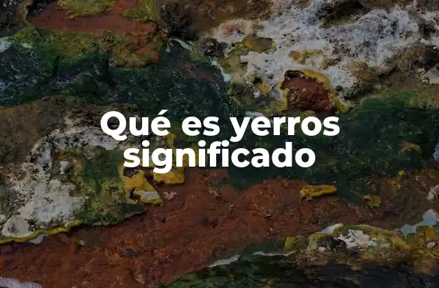 Qué es Yerros Significado