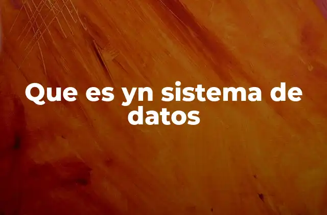 Que es Yn Sistema de Datos