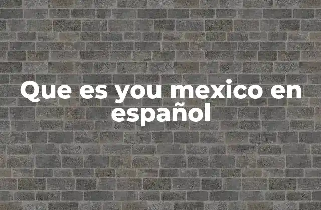 Que es You Mexico en Español