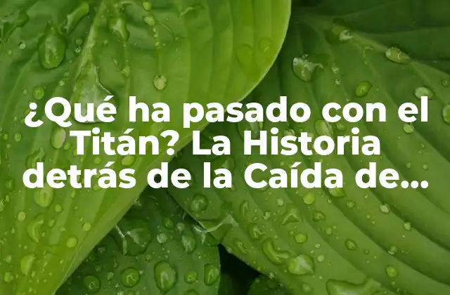 ¿qué Ha Pasado con el Titán? la Historia Detrás de la Caída de un Gigante