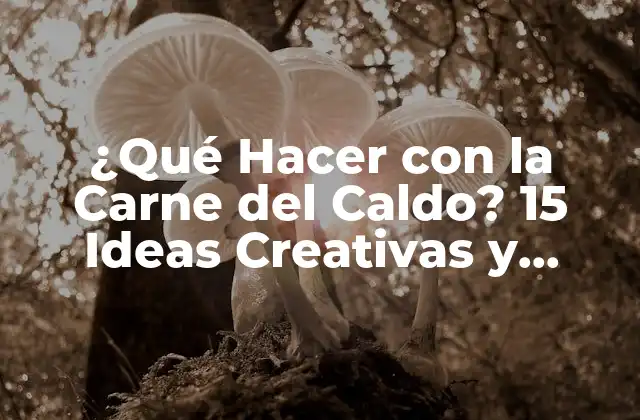 ¿qué Hacer con la Carne Del Caldo? 15 Ideas Creativas y Deliciosas