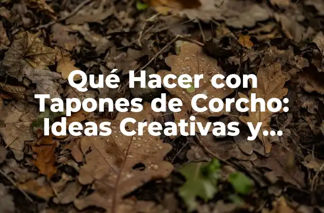 Qué Hacer con Tapones de Corcho: Ideas Creativas y Ecológicas 2 Tapones de Corcho como Material de Arte