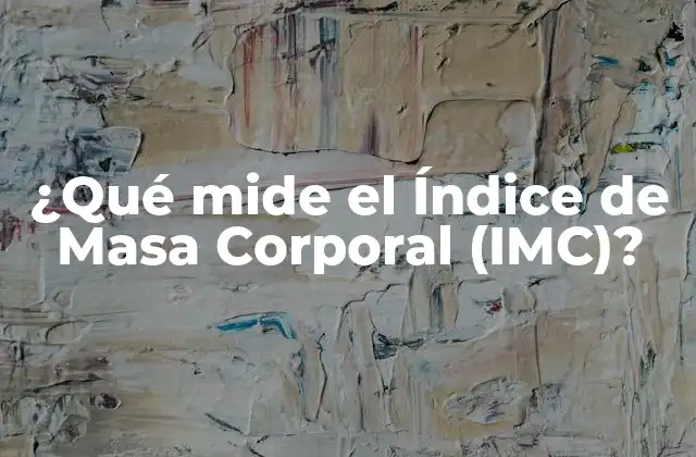 ¿qué Mide el Índice de Masa Corporal (imc)?