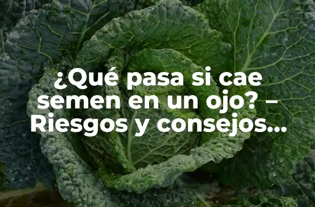 ¿qué Pasa Si Cae Semen en un Ojo? – Riesgos y Consejos para Evitar Complicaciones