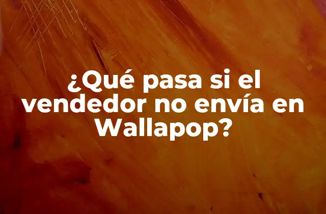 ¿Por qué un vendedor no envía en Wallapop?