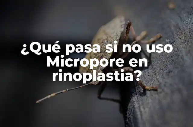 ¿qué Pasa Si No Uso Micropore en Rinoplastia?