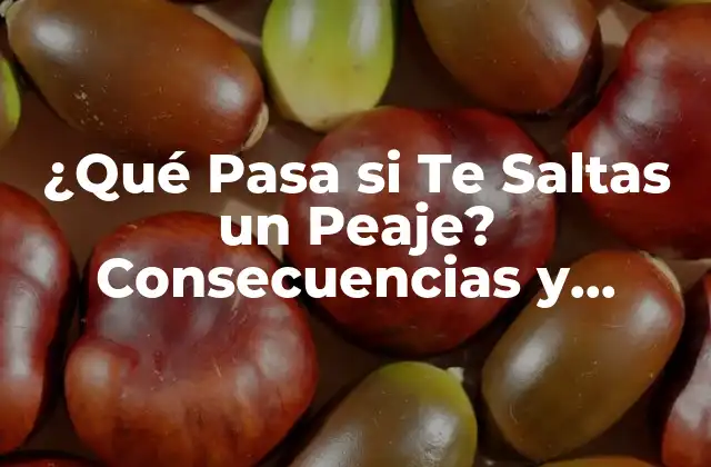 ¿qué Pasa Si Te Saltas un Peaje? Consecuencias y Soluciones