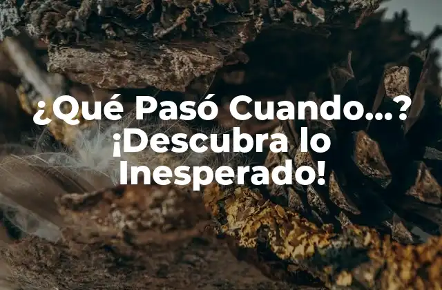 ¿qué Pasó Cuando...? ¡descubra Lo Inesperado! 2 Orígenes de la Frase A Ver a Ver Que Paso