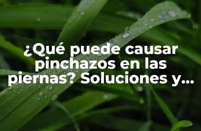 ¿qué Puede Causar Pinchazos en las Piernas? Soluciones y Consejos para Aliviar el Dolor