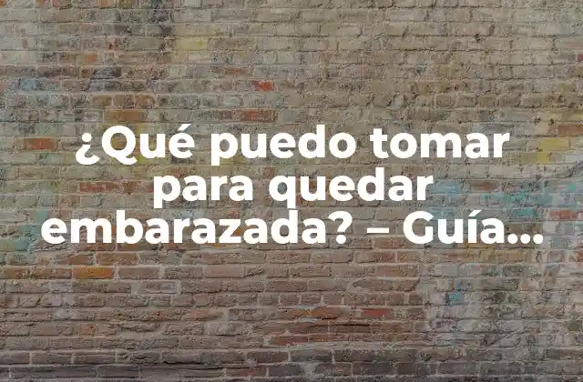 ¿qué Puedo Tomar para Quedar Embarazada? – Guía Completa para la Concepción