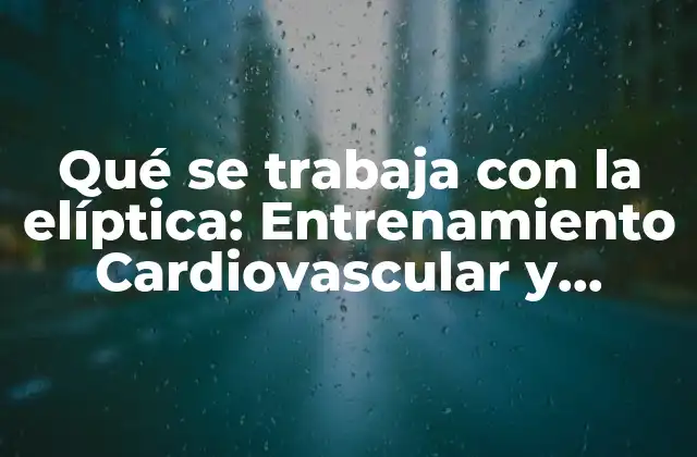 Qué Se Trabaja con la Elíptica: Entrenamiento Cardiovascular y Muscular