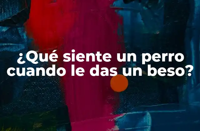 ¿qué Siente un Perro Cuando Le Das un Beso?