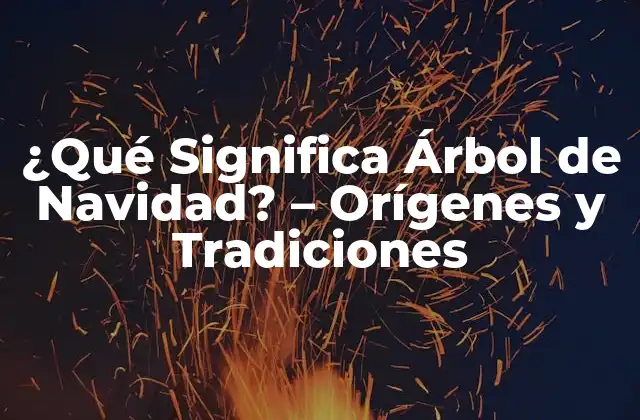 ¿qué Significa Árbol de Navidad? – Orígenes y Tradiciones