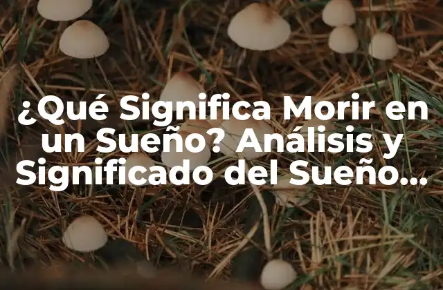 ¿qué Significa Morir en un Sueño? Análisis y Significado Del Sueño de Muerte