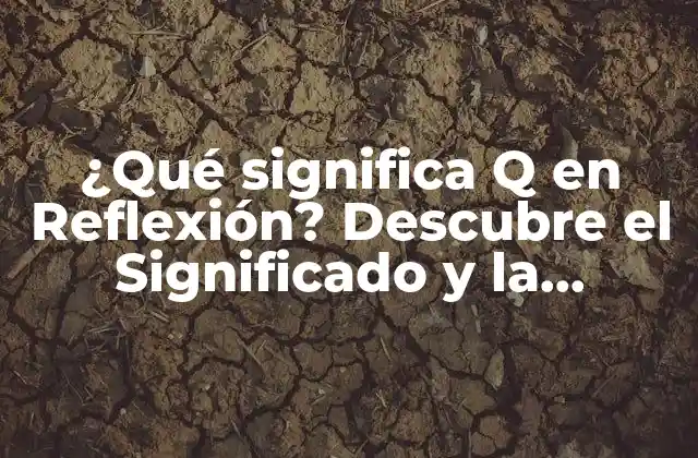 ¿qué Significa Q en Reflexión? Descubre el Significado y la Importancia de la Reflexión en la Vida