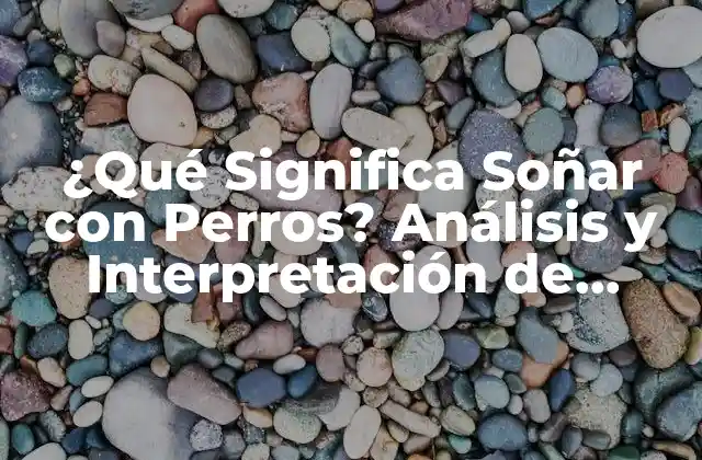¿qué Significa Soñar con Perros? Análisis y Interpretación de Sueños con Canes