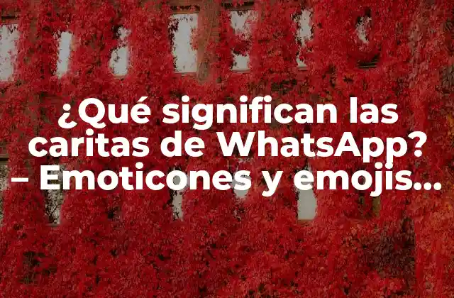 ¿qué Significan las Caritas de Whatsapp? – Emoticones y Emojis en la Mensajería Instantánea