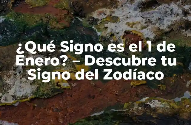 ¿qué Signo es el 1 de Enero? – Descubre Tu Signo Del Zodíaco