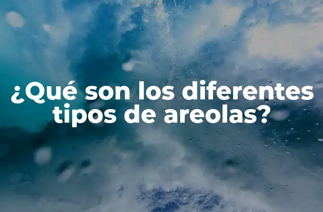 ¿qué Son los Diferentes Tipos de Areolas?