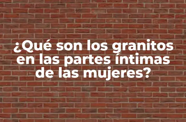 ¿qué Son los Granitos en las Partes Íntimas de las Mujeres? 2 ¿Qué son los granitos en las partes íntimas de las mujeres?