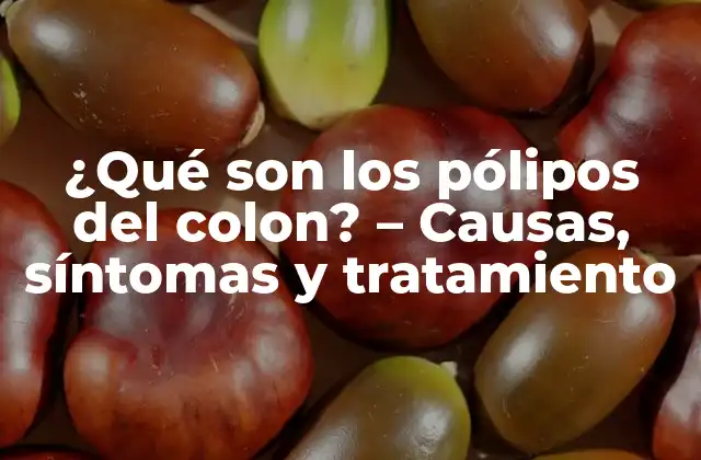 ¿qué Son los Pólipos Del Colon? – Causas, Síntomas y Tratamiento