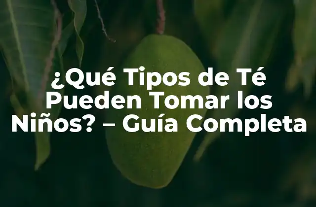 ¿qué Tipos de Té Pueden Tomar los Niños? – Guía Completa