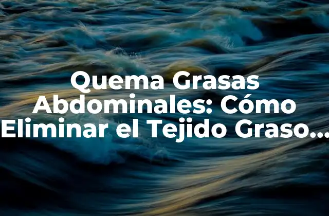 Quema Grasas Abdominales: Cómo Eliminar el Tejido Graso Indeseable