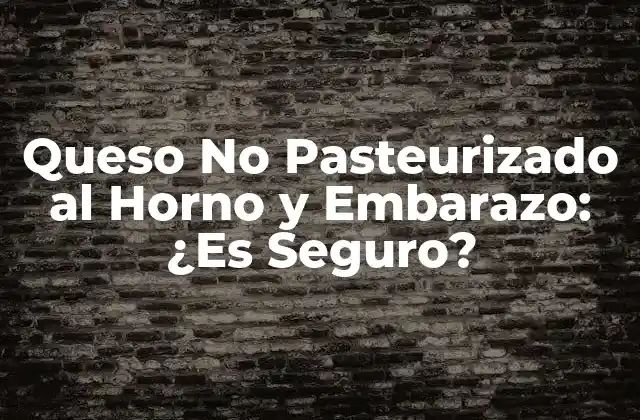 Queso No Pasteurizado Al Horno y Embarazo: ¿es Seguro?