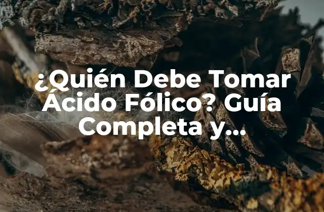 ¿quién Debe Tomar Ácido Fólico? Guía Completa y Actualizada