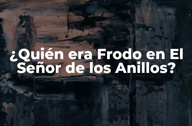 La Infancia y la Juventud de Frodo