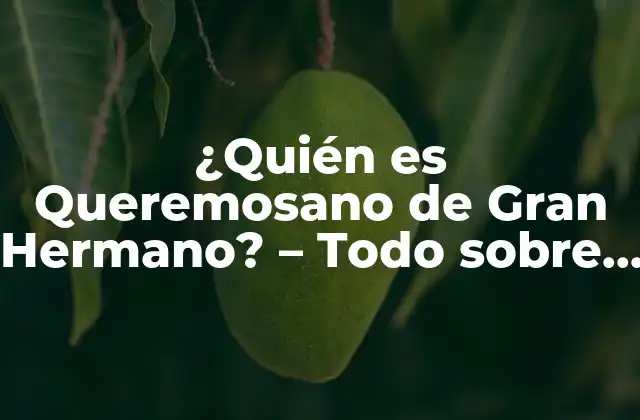 ¿quién es Queremosano de Gran Hermano? – Todo sobre el Famoso Reality Show