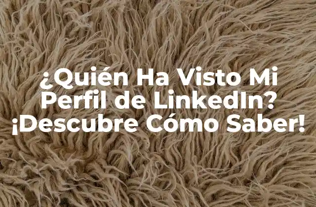 ¿quién Ha Visto Mi Perfil de Linkedin? ¡descubre Cómo Saber!