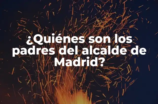 El alcalde de Madrid en la actualidad